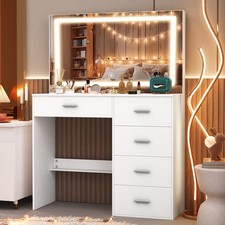 White Dressing Table with LED
