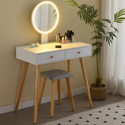 Dressing table with mirror - with,