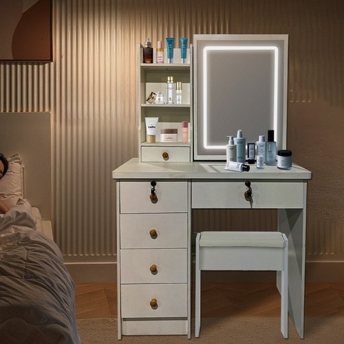 Dressing table with mirror and - table,