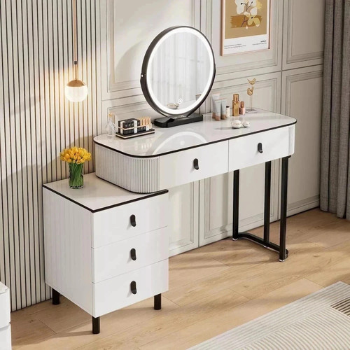 Dressing table with - table, lights