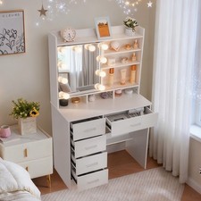 White Dressing Table with 10