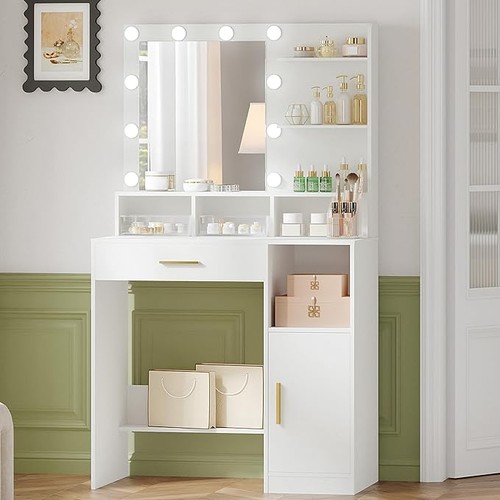 Dressing table with mirror - dressing,