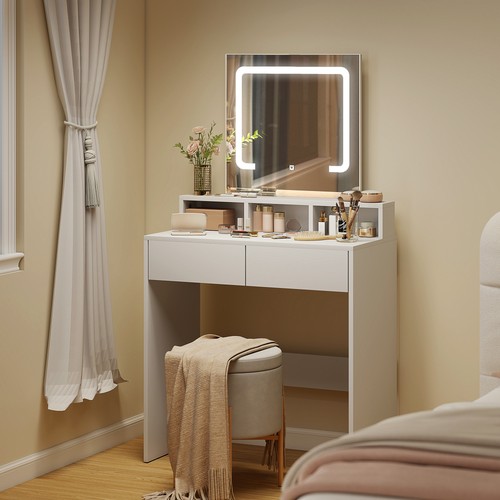 Vanity desk with mirror - vanity, and