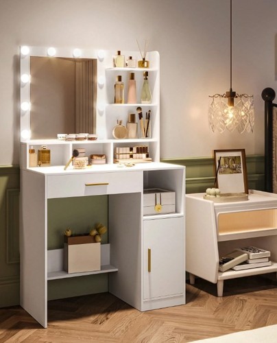 Dressing table with mirror and - table,